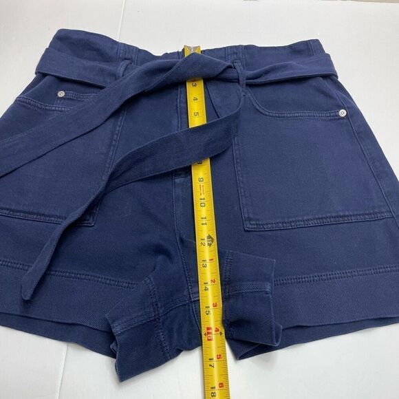 Ted Baker London Daniki Self Tie High Waisted Denim Shorts Dark Blue Size 32 - Picture 6 of 13